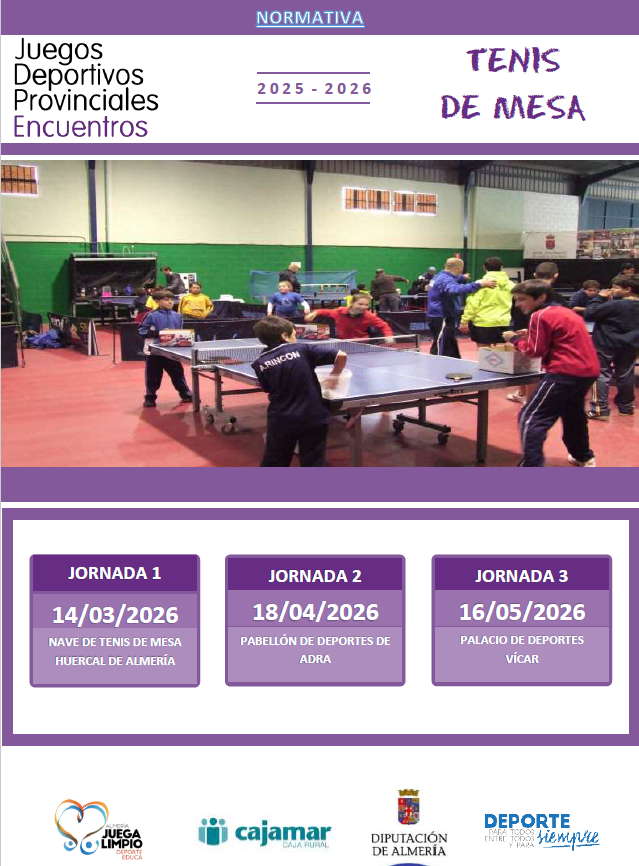 Encuentros Educativos de Promoción del Tenis de Mesa. Adra 18-04-26